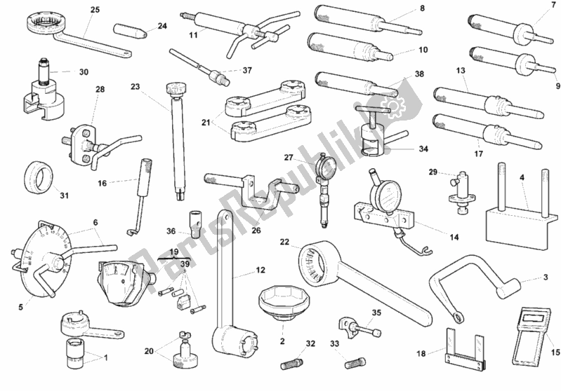 All parts for the Workshop Service Tools, Engine of the Ducati Superbike 996 SPS II 1999